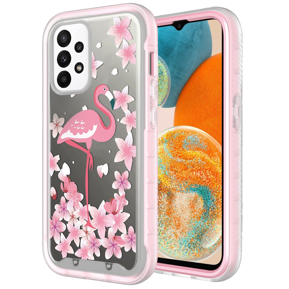 For Samsung Galaxy A23 5G Stylish Design 2in1 Hybrid Armor Hard Rubber TPU Shockproof Front Frame Bumper Phone Case Cover