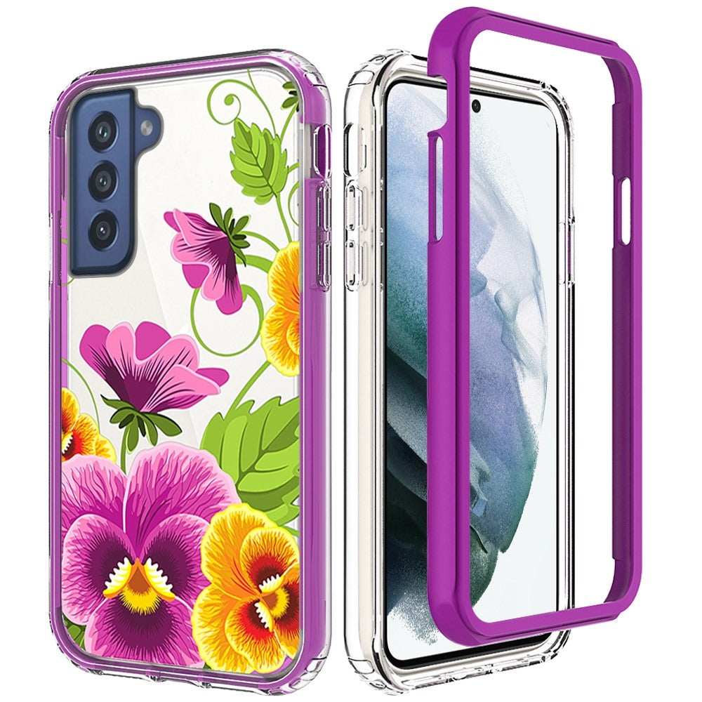 For Samsung Galaxy S22 /Plus Ultra Beautiful Design 3 in 1 Hybrid Triple Layer Armor Hard PC Rubber TPU Shockproof Protective Frame Phone Case Cover