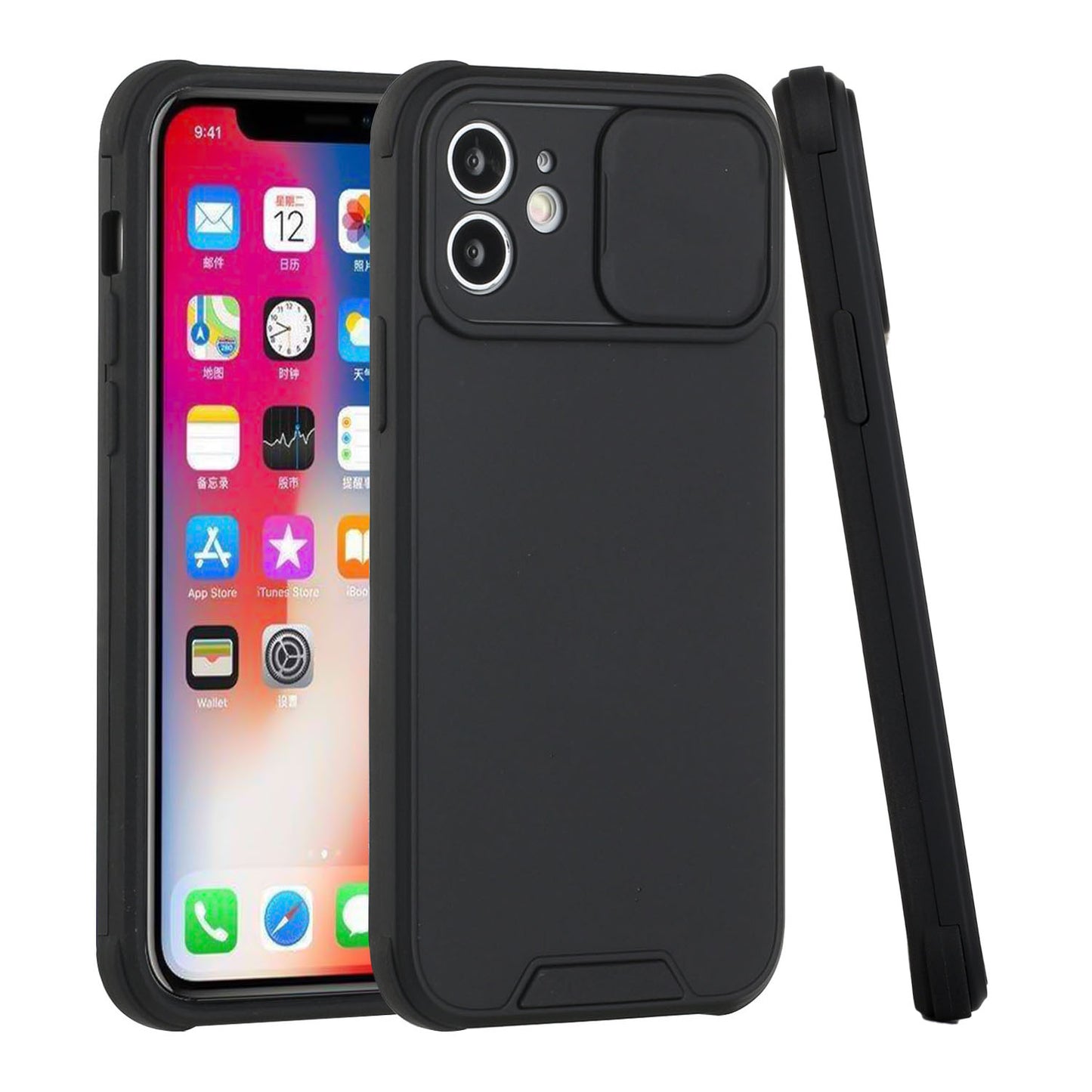 For Apple iPhone 11 (6.1") Heavy Duty Cases with Slide Camera Protection Slim Dual Layer Hard TPU Protective Shockproof Armor Phone Case Cover