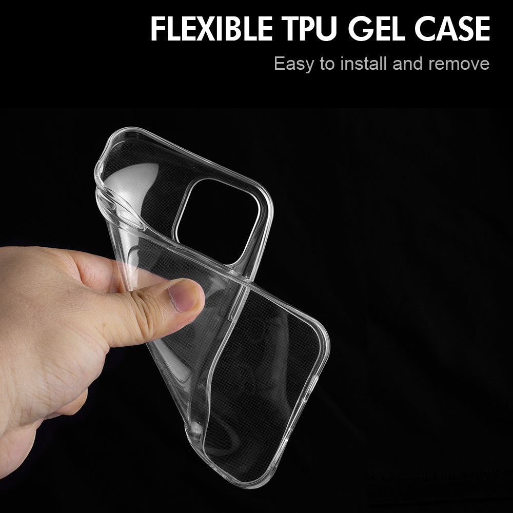 For Apple iPhone 13 / Mini Pro Max Crystal Clear Transparent TPU Flexible Rubber Silicone Ultra Thin Slim Gel Soft Skin Phone Case Cover