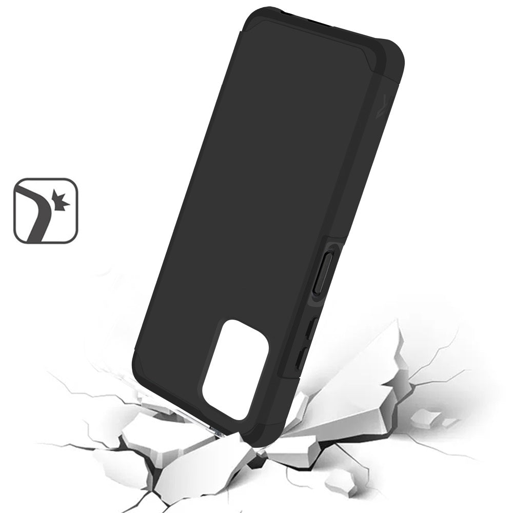 For OnePlus Nord N300 5G Ultra Slim Shock Absorption 2in1 Tuff Hybrid Dual Layer Hard PC TPU Rubber Frame Armor Phone Case Cover