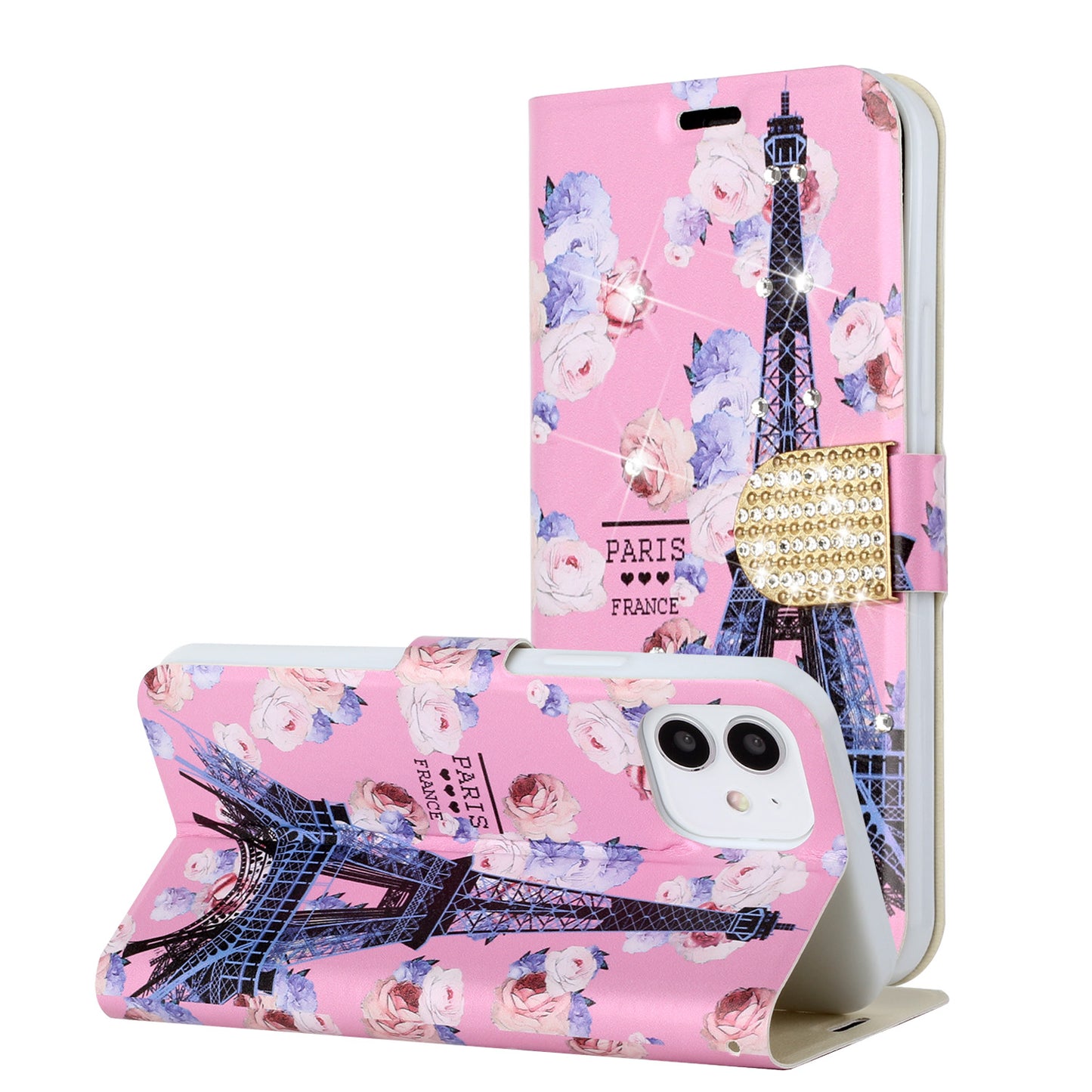 For Samsung Galaxy A23 5G Design Pattern Wallet Case 3D Diamond Bling Buckle with Credit Card Slot & Stand Pouch Flip Phone Case Cover