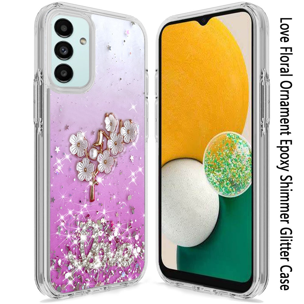 For Motorola Moto G Power 2022 Fashion Graphic Pattern Design Epoxy Colorful Skin Glitter Hybrid Bling TPU Hard Impact Armor Phone Case Cover