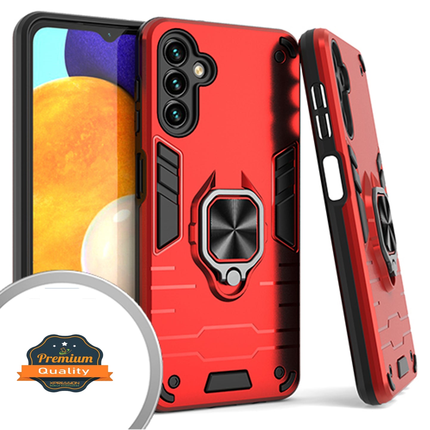 For Samsung Galaxy A13 5G Military Grade Protection Heavy Duty Armor Shockproof with 360 Ring Kickstand Stand Holder Phone Case Cover