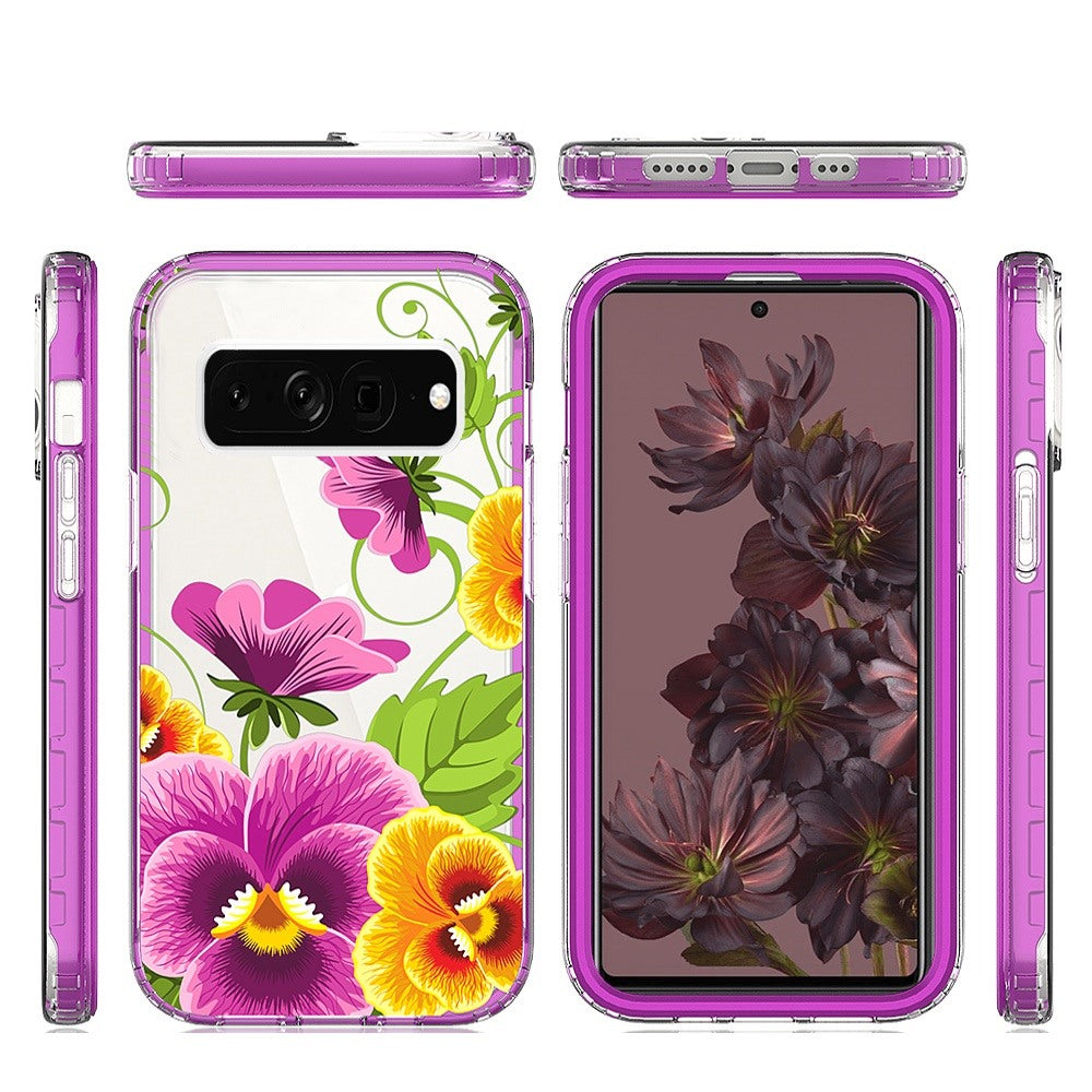 For Google Pixel 7 Beautiful Design Hybrid Triple Layer Armor Hard PC Rubber TPU Shockproof Protective Frame Phone Case Cover