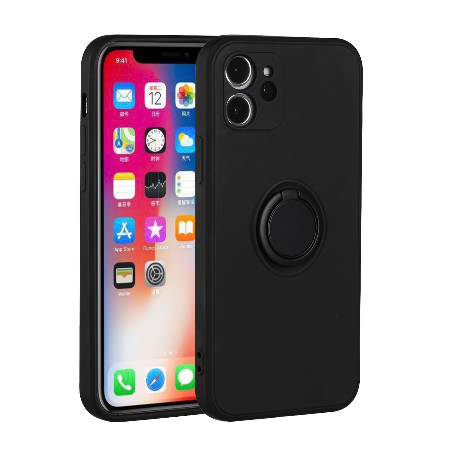 For Samsung Galaxy A33 5G Slim Silicone Soft Rubber Hybrid with Ultra-Thick Ring Magnetic Stand Holder Car Mount Supported Hard Phone Case Cover