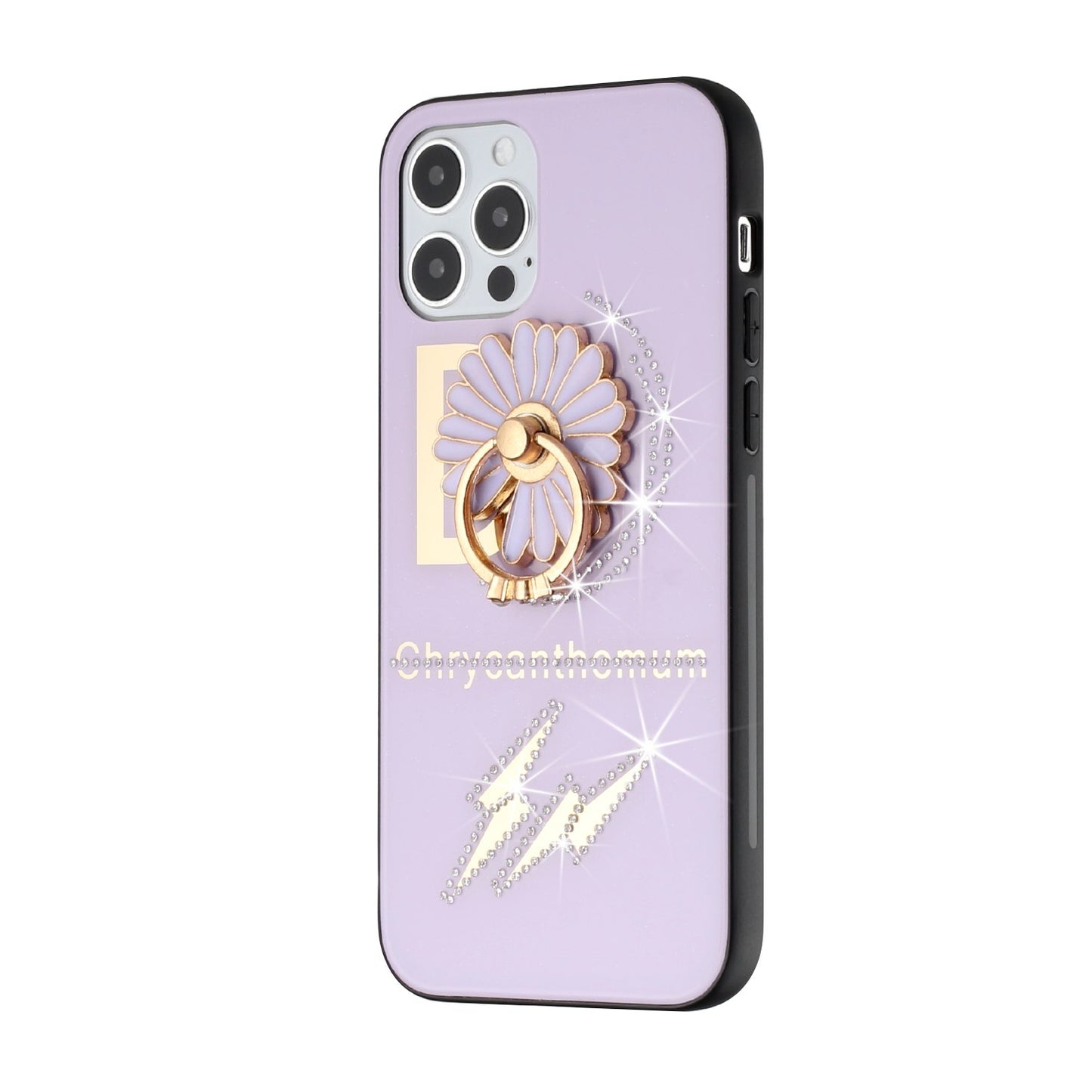 For Samsung Galaxy A02S Diamond Bling Sparkly Glitter Ornaments Engraving Hybrid Armor Ring Stand Holder Fashion Phone Case Cover