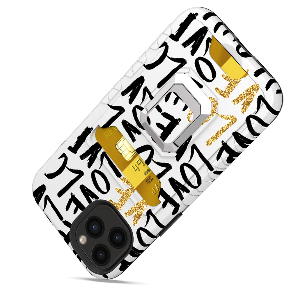 For Motorola Moto G Stylus 5G 2022 Stylish Wallet Case with Credit Card Holder & Magnetic Kickstand Ring Hybrid Armor Phone Case Cover
