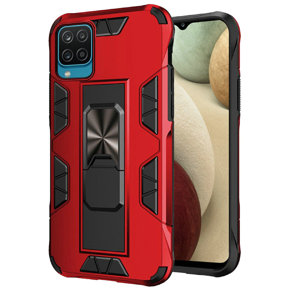 For Samsung Galaxy A12 5G Hybrid Magnetic Slide Ring Stand fit Car Mount Grip Holder Full Body Heavy Duty Rugged Military Grade Phone Case Cover