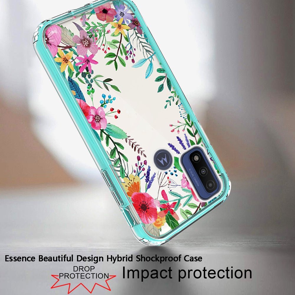For Motorola Moto G Pure Beautiful Design 3 in 1 Hybrid Triple Layer Armor Hard Plastic Rubber TPU Shockproof Protective Frame Phone Case Cover