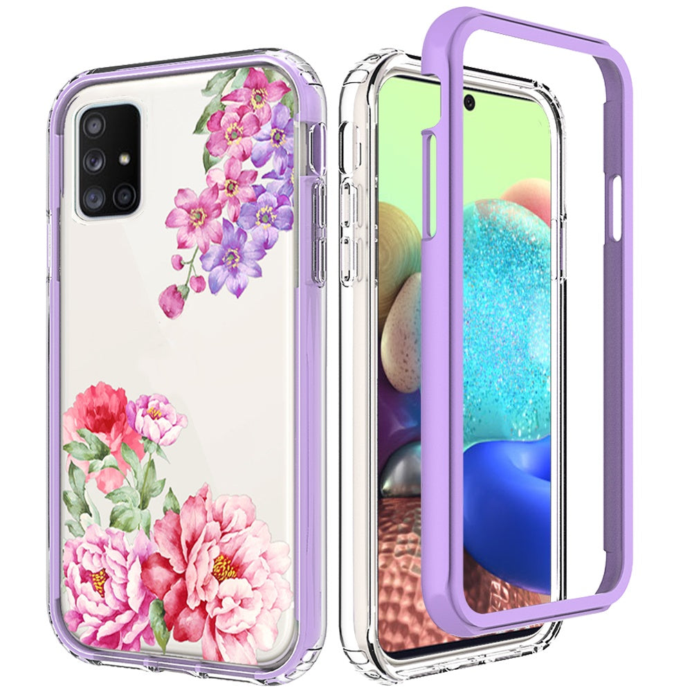 For Samsung Galaxy A71 5G Beautiful Design Hybrid Triple Layer Armor Hard PC Rubber TPU Shockproof Protective Frame Phone Case Cover