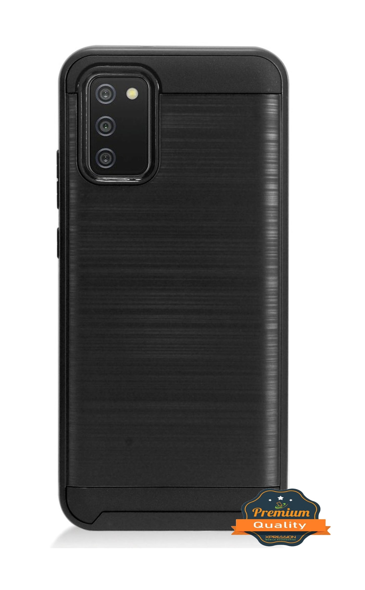 For Samsung Galaxy A03S Brushed Texture Slim Hybrid Shockproof Dual Layer Hard PC TPU Silicone Armor Rugged Protective Phone Case Cover