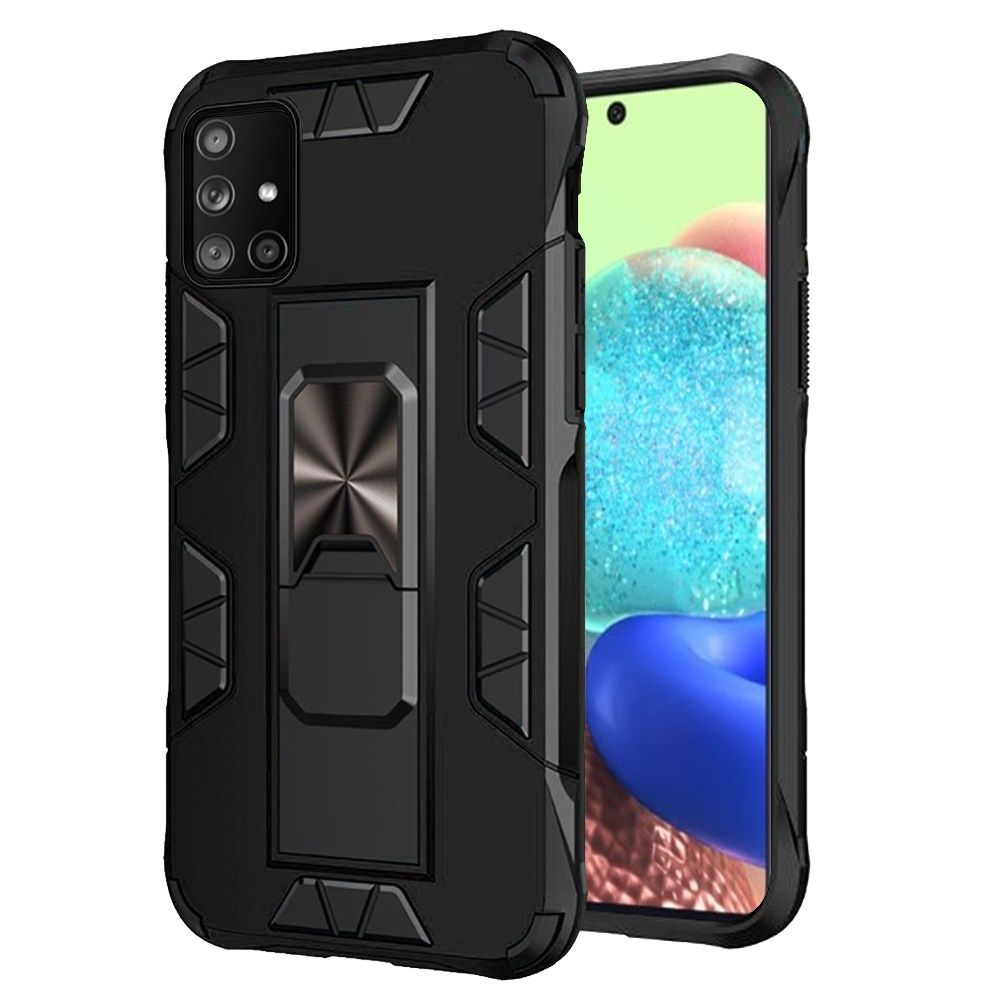 For Samsung Galaxy A71 5G Hybrid Cases with Built-in Slide Kickstand Stand Holder Full Body Heavy Duty Rugged Military Grade Phone Case Cover