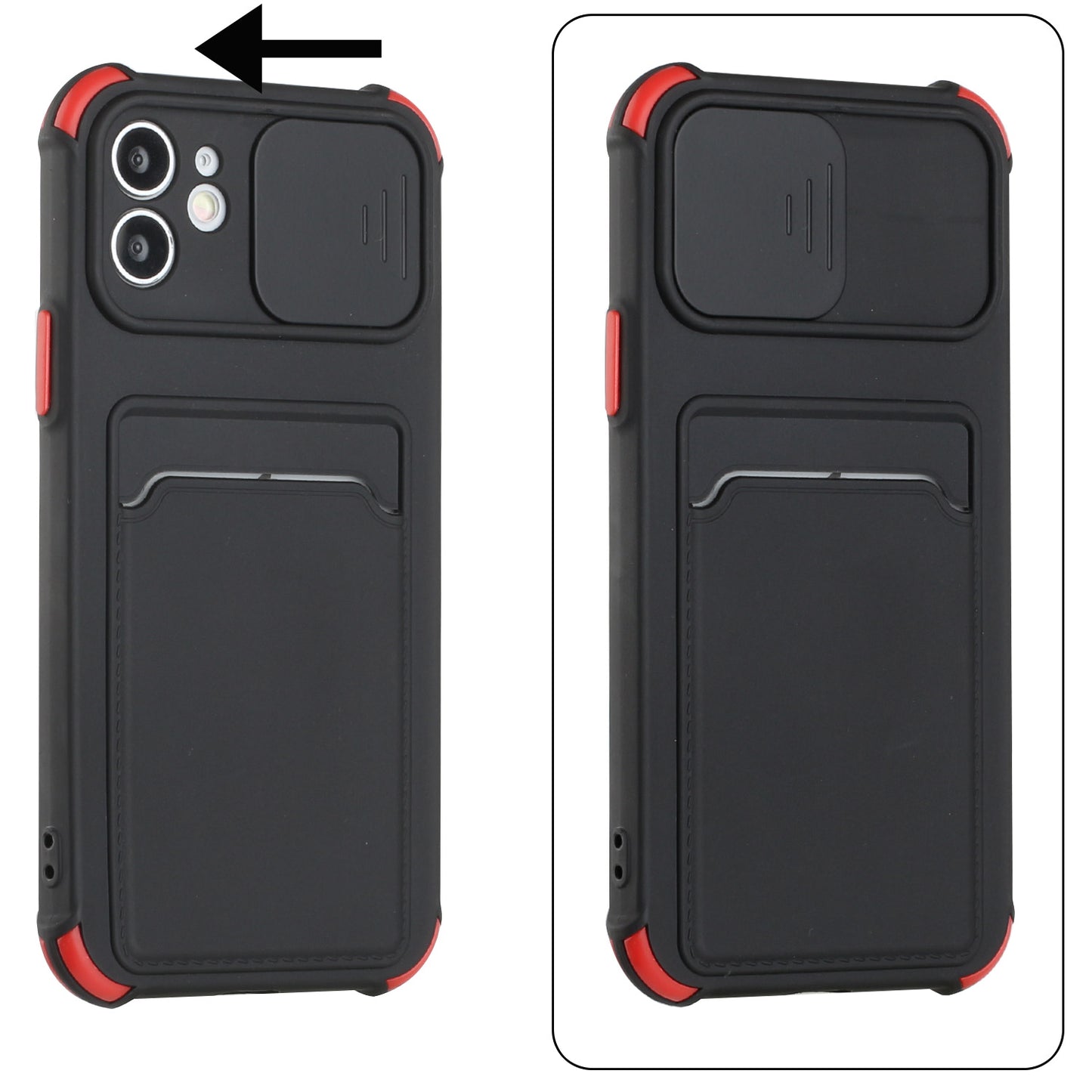 For Samsung Galaxy A12 5G Slim Wallet Case Credit Card Holder Back TPU Hybrid Rubber Silicone with Slide Camera Protection Phone Case Cover