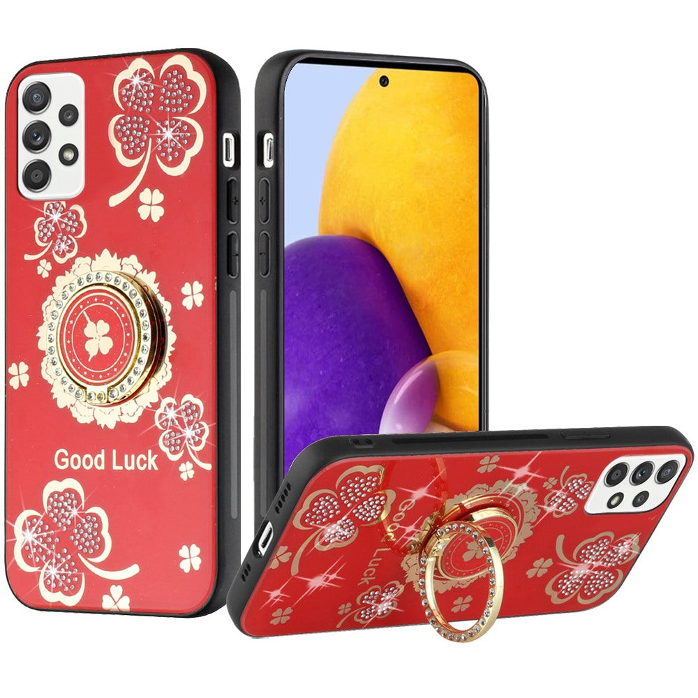 For Samsung Galaxy A73 5G 3D Diamond Bling Sparkly Glitter Ornaments Engraving Hybrid Armor Rugged Metal Fashion Phone Case Cover