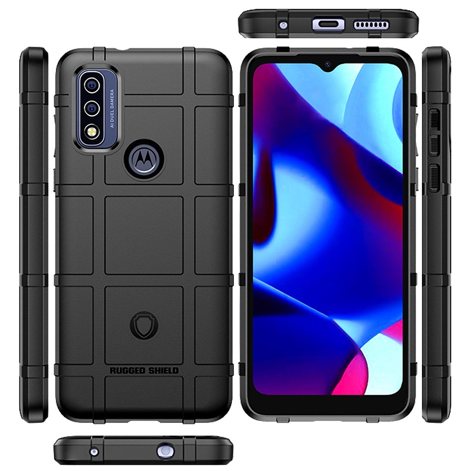 For Motorola Edge 2021 Rugged Shield Hybrid TPU Thick Solid Rough Armor Tactical Matte Grip Silicone Texture Protective Cover Phone Case Cover