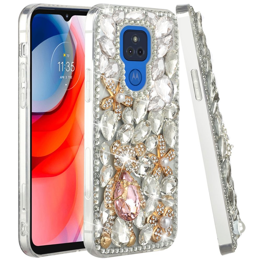 For Samsung Galaxy S22 Ultra Bling Crystal 3D Full Diamonds Luxury Sparkle Transparent Rhinestone Hybrid Protective Phone Case Cover