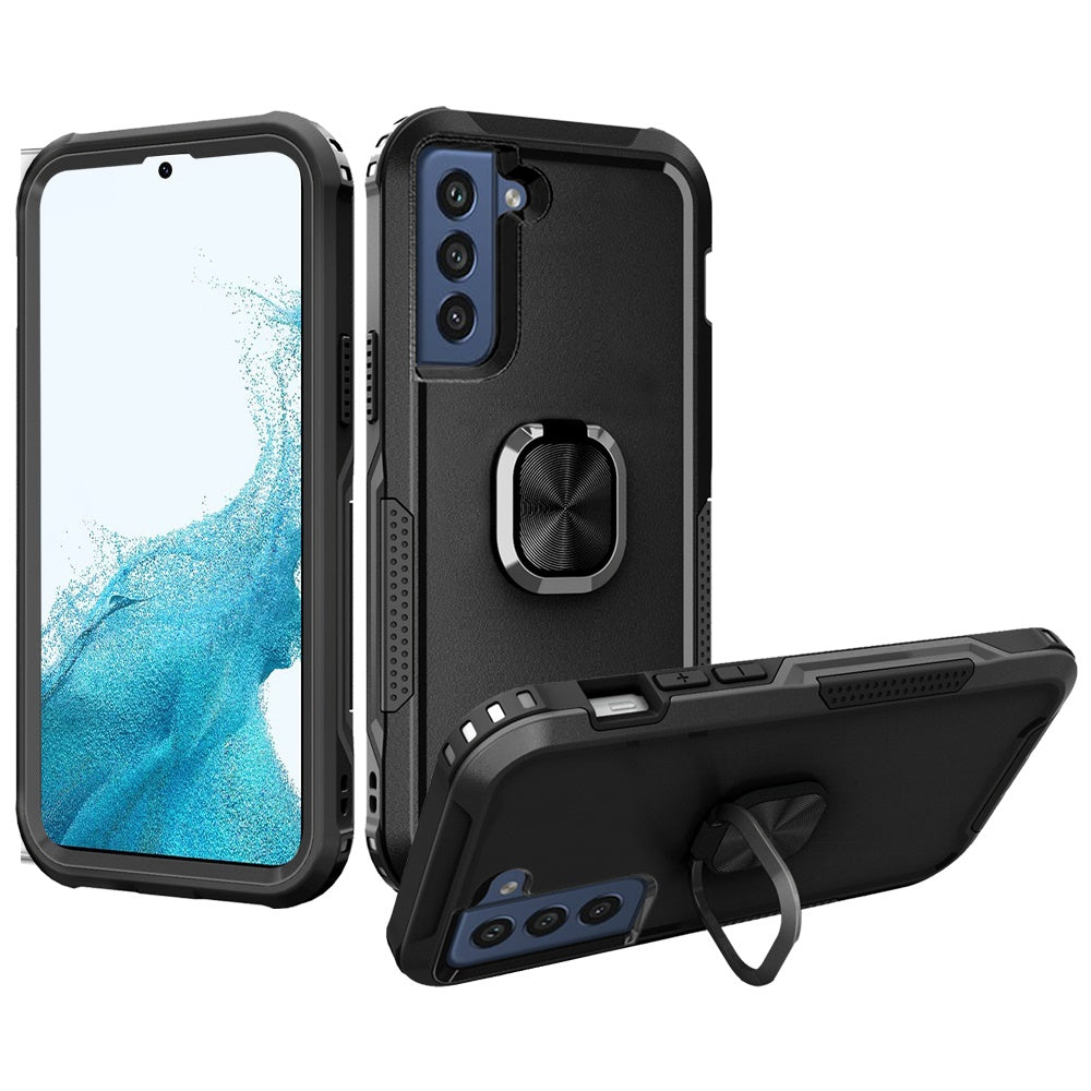 For Apple iPhone 11 (6.1") Heavy Duty 3in1 Magnetic Ring Kickstand Stand Hybrid Shockproof Military-Grade Drop Protection Phone Case Cover