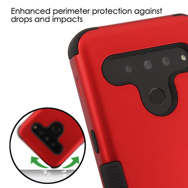 For LG V50 Thinq Hybrid Dual Layer Hard PC Cases Shockproof TPU Rugged Bumper Phone Case Cover