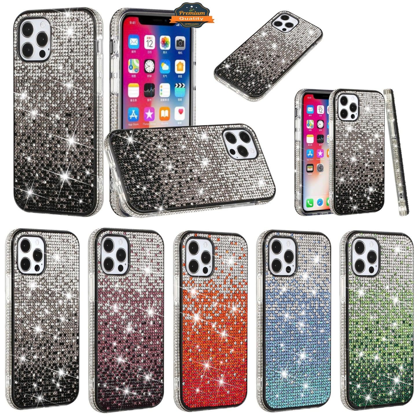 For Samsung A03 Core Glitter Bling Ultra Thin TPU Sparkle Diamond Rhinestone Shiny Hybrid Full Cover Crystal Stones Back Phone Case Cover