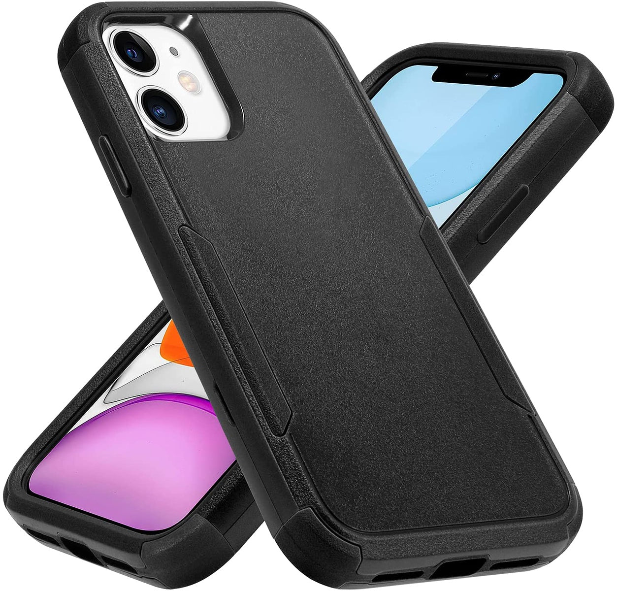 For Samsung Galaxy A03S Hybrid Bumper Rugged Dual Layer Heavy-Duty Military-Grade Rubber TPU Defender Protective Phone Case Cover