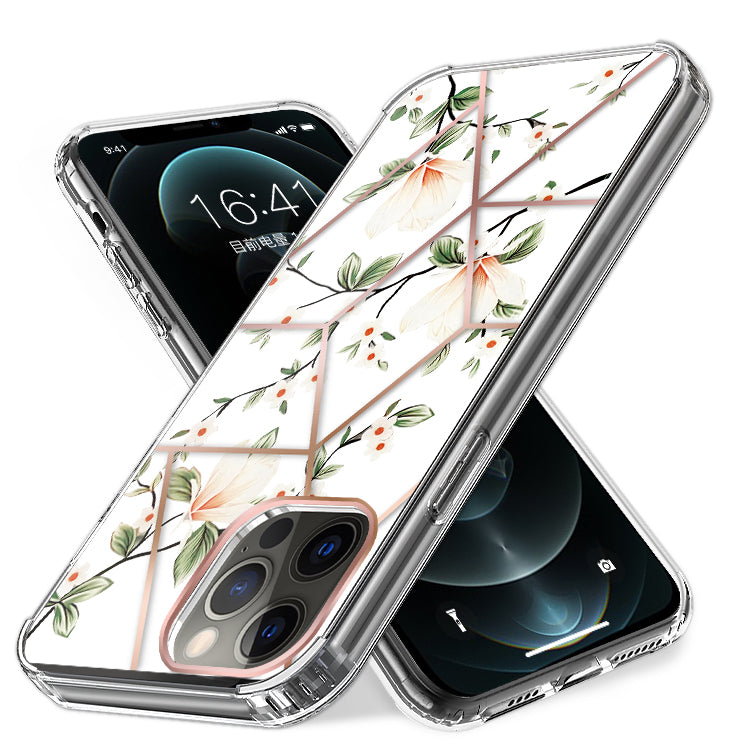 For Samsung Galaxy A23 5G Fashion Art Floral IMD Design Beautiful Flower Pattern Hybrid Protective Hard Rubber TPU White Flower Phone Case Cover