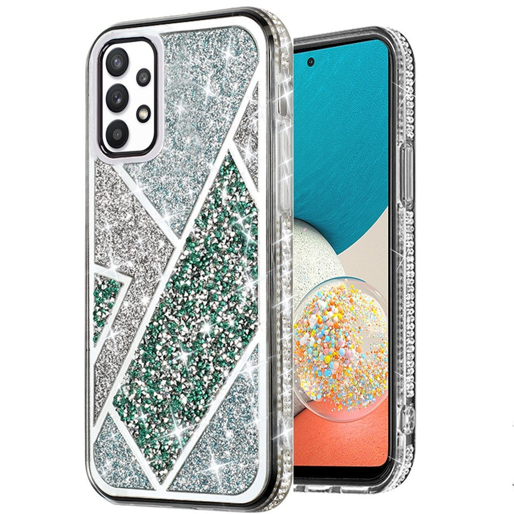 For Samsung Galaxy A53 5G Glitter Bling Diamond Rhinestone Sparkly Bumper Fashion Shiny Fancy Cases Hybrid Rugged Phone Case Cover