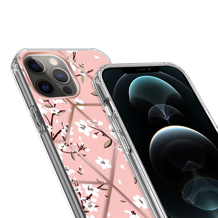 For Samsung Galaxy A23 5G Fashion Art Floral Design Beautiful Flower Pattern Hybrid Protective Hard Rubber TPU Pink Sakura Spring Flowers Phone Case Cover