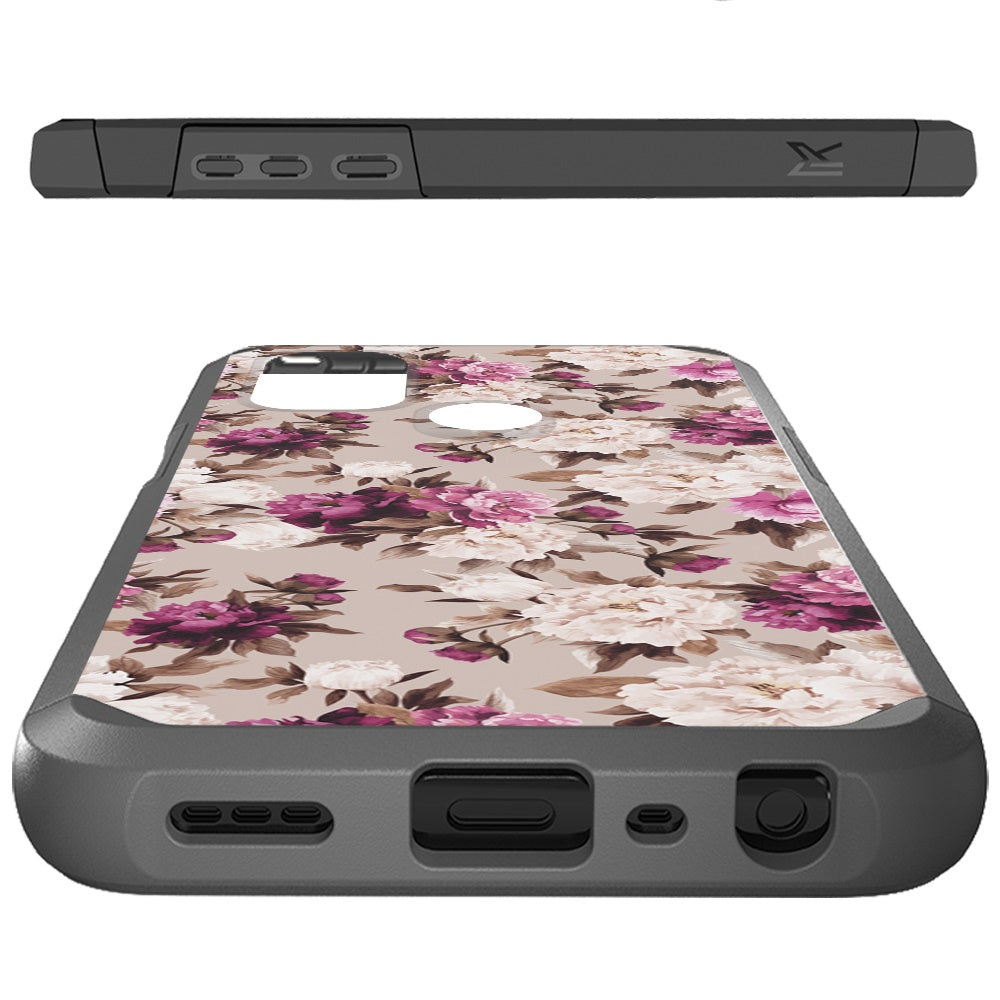 For Motorola Moto G Pure Graphic Design Pattern Hard PC Soft TPU Silicone Protection Hybrid Shockproof Armor Rugged Bumper Floral Bouquet Phone Case Cover