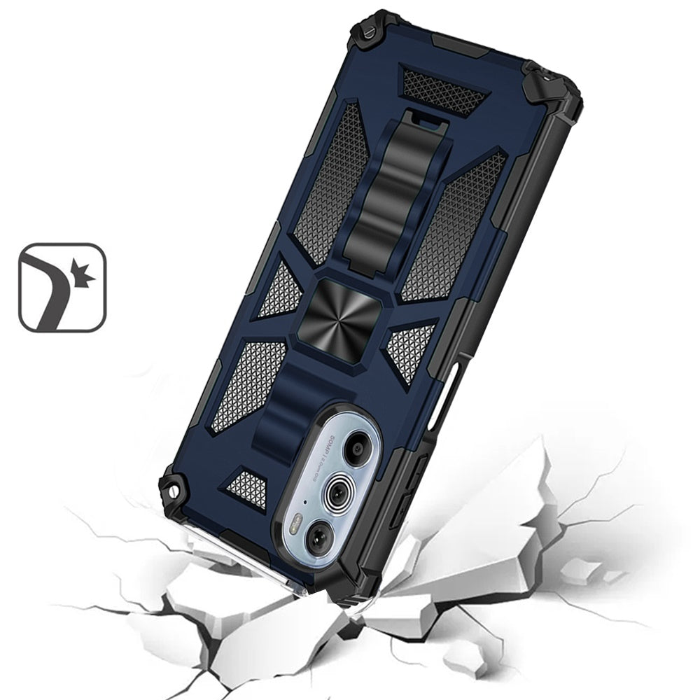 For Motorola Edge+ 2022 /Edge Plus Heavy Duty Stand Hybrid TPU Shockproof Rugged Protective with Built-in Kickstand Phone Case Cover