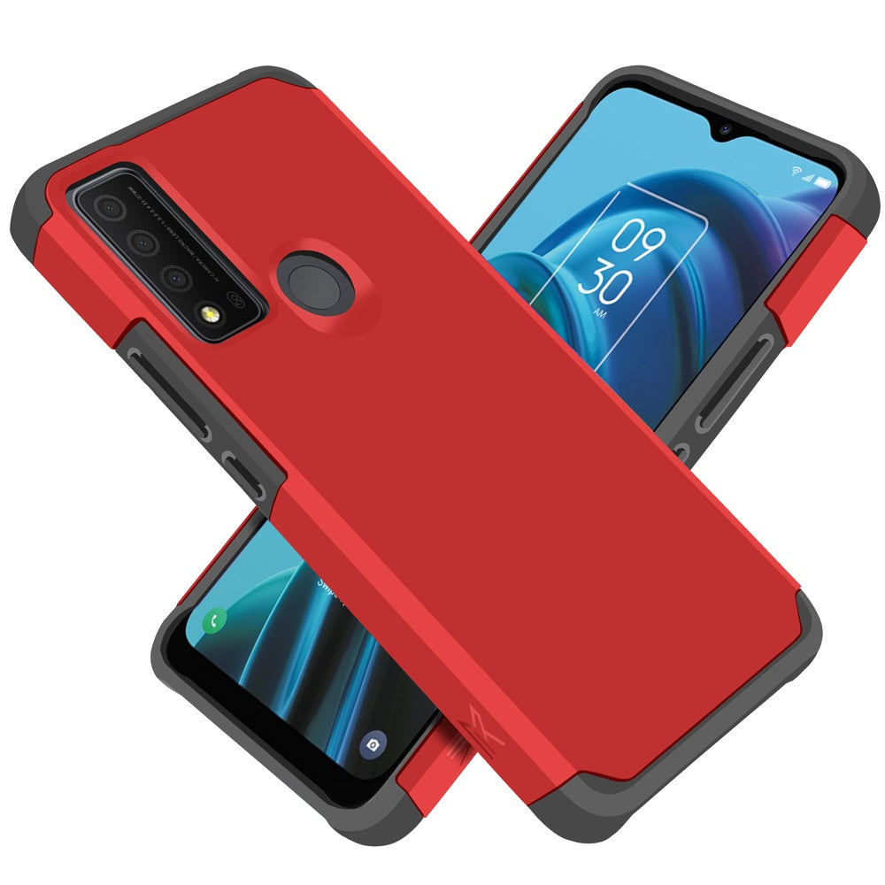 For TCL 30 XE 5G Ultra Slim Corner Protection Shock Absorption Tuff Hybrid Dual Layer Hard PC and TPU Rubber Armor Defender Phone Case Cover