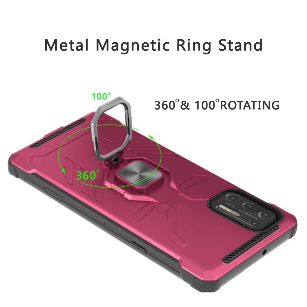 For Apple iPhone SE 2022 /SE 2020/8/7 Hybrid TPU Armor Military Protection Heavy Duty Shockproof with 360 Rotatable Ring Phone Case Cover