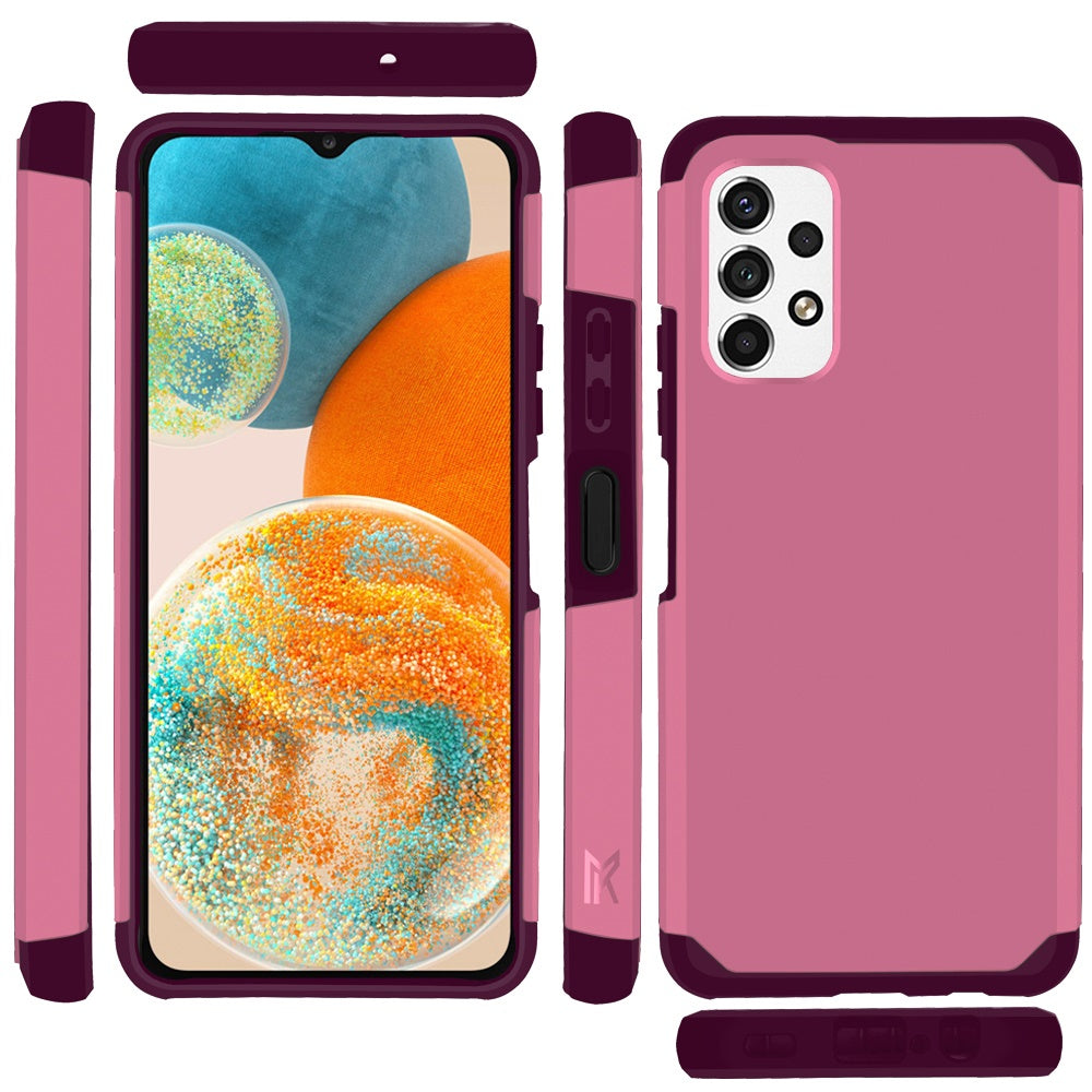 For Samsung Galaxy A23 5G Slim Shock Absorption 2 in 1 Tuff Hybrid Dual Layer Hard PC TPU Rubber Frame Armor Defender Phone Case Cover