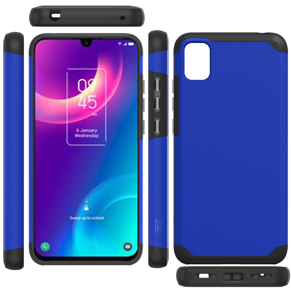 For TCL 30z Ultra Slim Corner Protection Shock Absorption Hybrid Dual Layer Hard TPU Rubber Frame Armor Defender Phone Case Cover