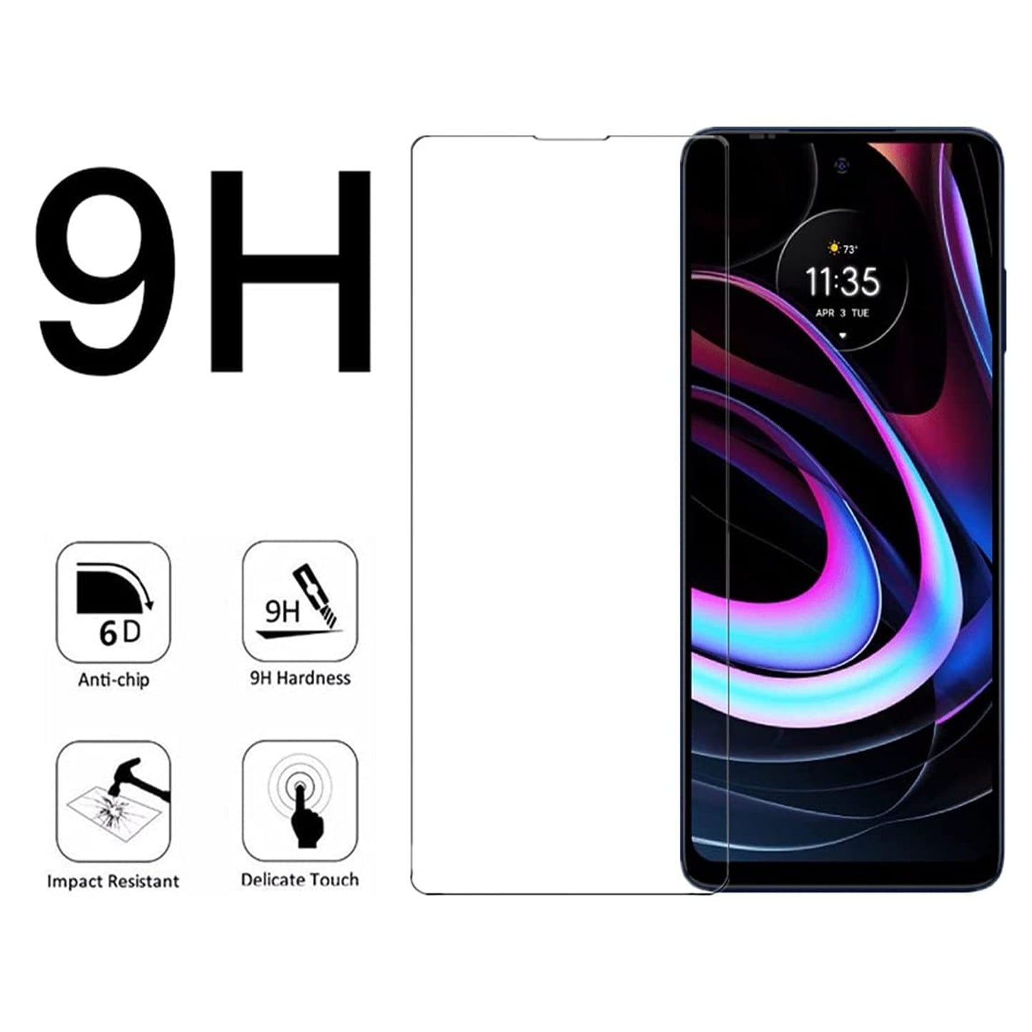 For OnePlus Nord N20 5G Tempered Glass Screen Protector, Bubble Free, Anti-Fingerprints HD Clear, Case Friendly Tempered Glass Film Clear Screen Protector