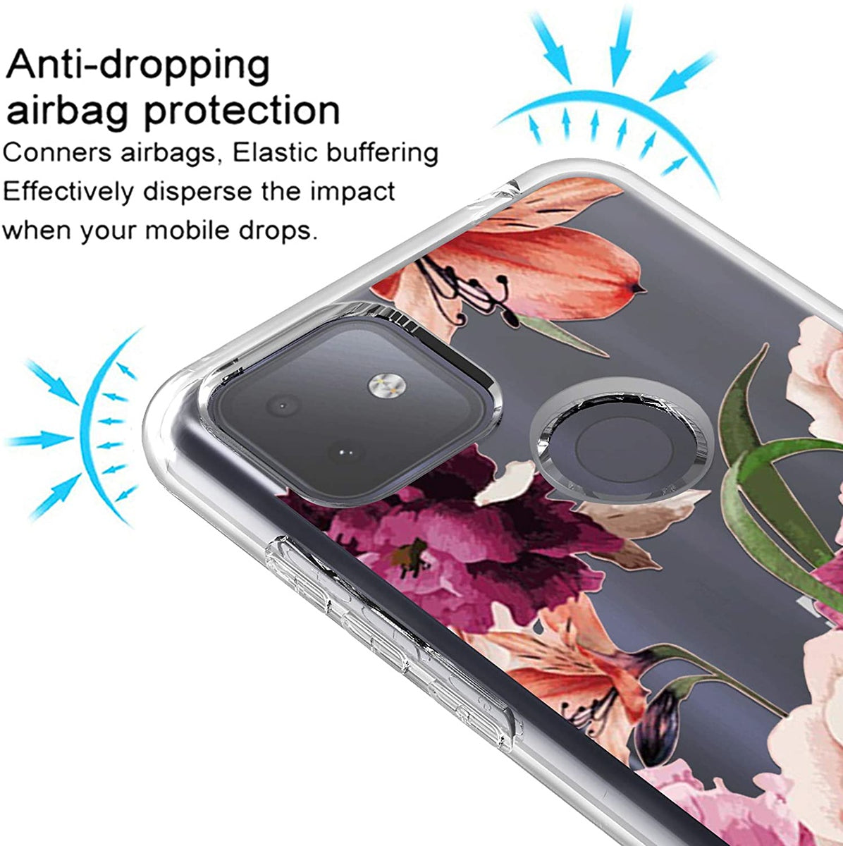 For Samsung Galaxy A53 5G Cases Pattern Design Ultra Thin Clear Hybrid Rubber Gummy TPU Grip + Hard PC Back Shockproof Phone Case Cover