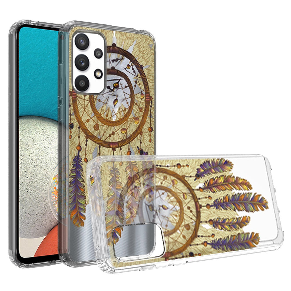 For Samsung Galaxy A53 5G Case Hybrid Design Image Transparent Rubber TPU Protector Thin Shell Back PC Armor Shockproof Phone Case Cover