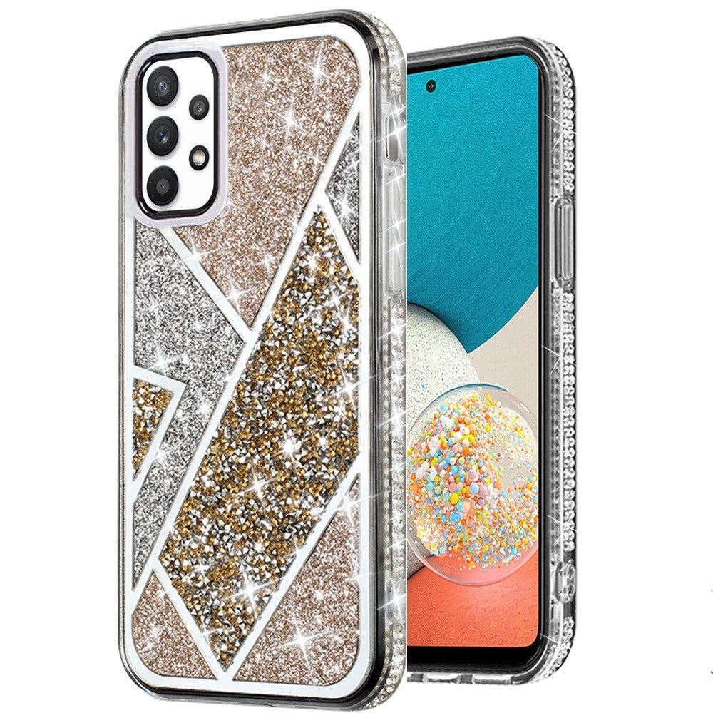 For Samsung Galaxy A53 5G Glitter Bling Diamond Rhinestone Sparkly Bumper Fashion Shiny Fancy Cases Hybrid Rugged Phone Case Cover