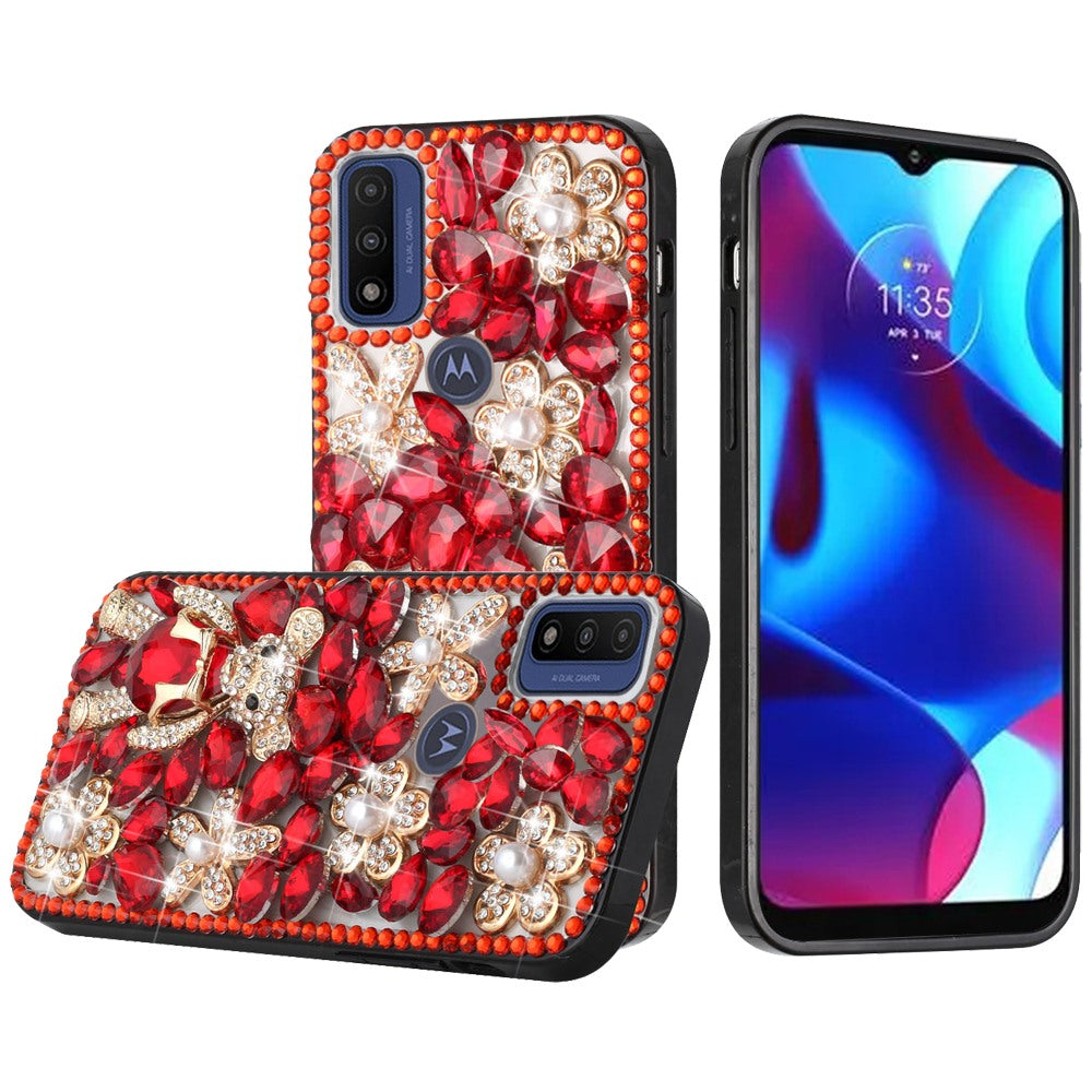 For Samsung Galaxy A33 5G Bling Crystal 3D Full Diamonds Luxury Sparkle Transparent Rhinestone Glitter Hybrid Bumper Phone Case Cover