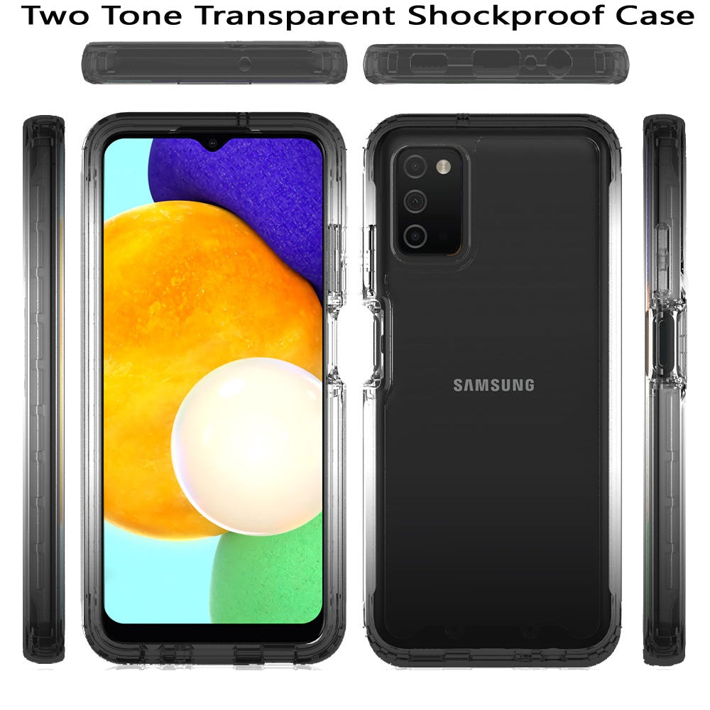 For OnePlus Nord N20 5G Dual Layer Hybrid Clear Gradient Two Tone Transparent Shockproof TPU Hard PC Protective Frame Phone Case Cover