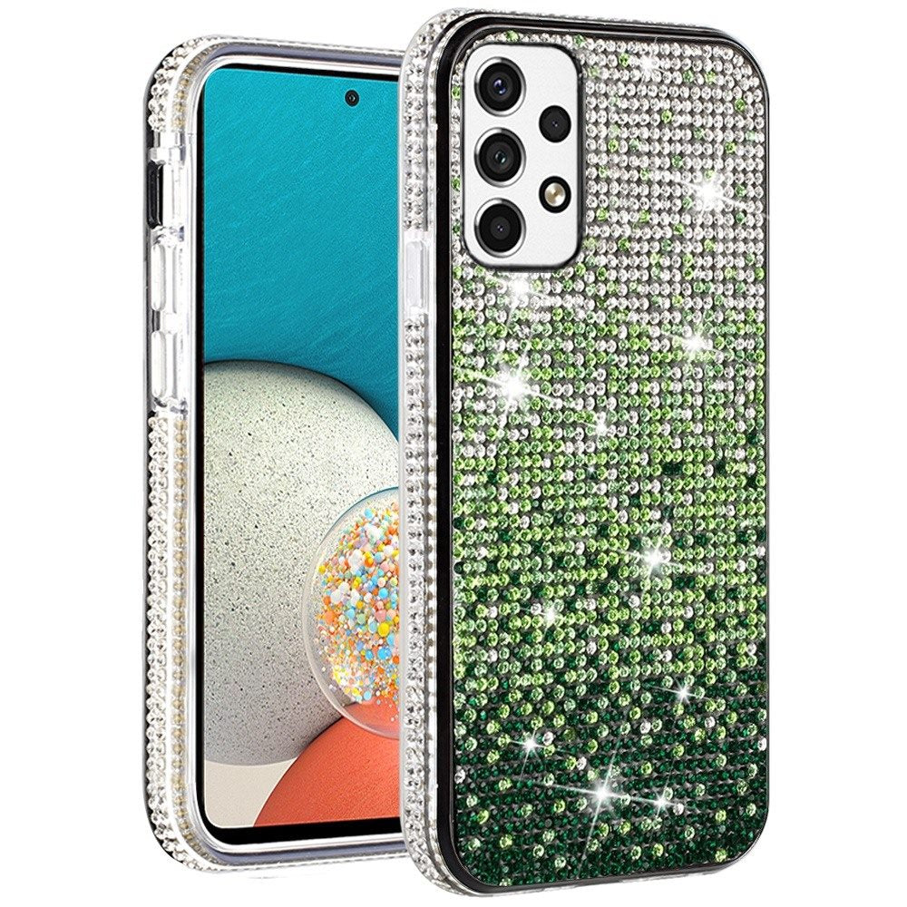 For Samsung Galaxy A53 5G Glitter Bling Ultra Thin Hybrid Sparkle Diamond Rhinestone Shiny Full Cover Crystal Stones Back Phone Case Cover