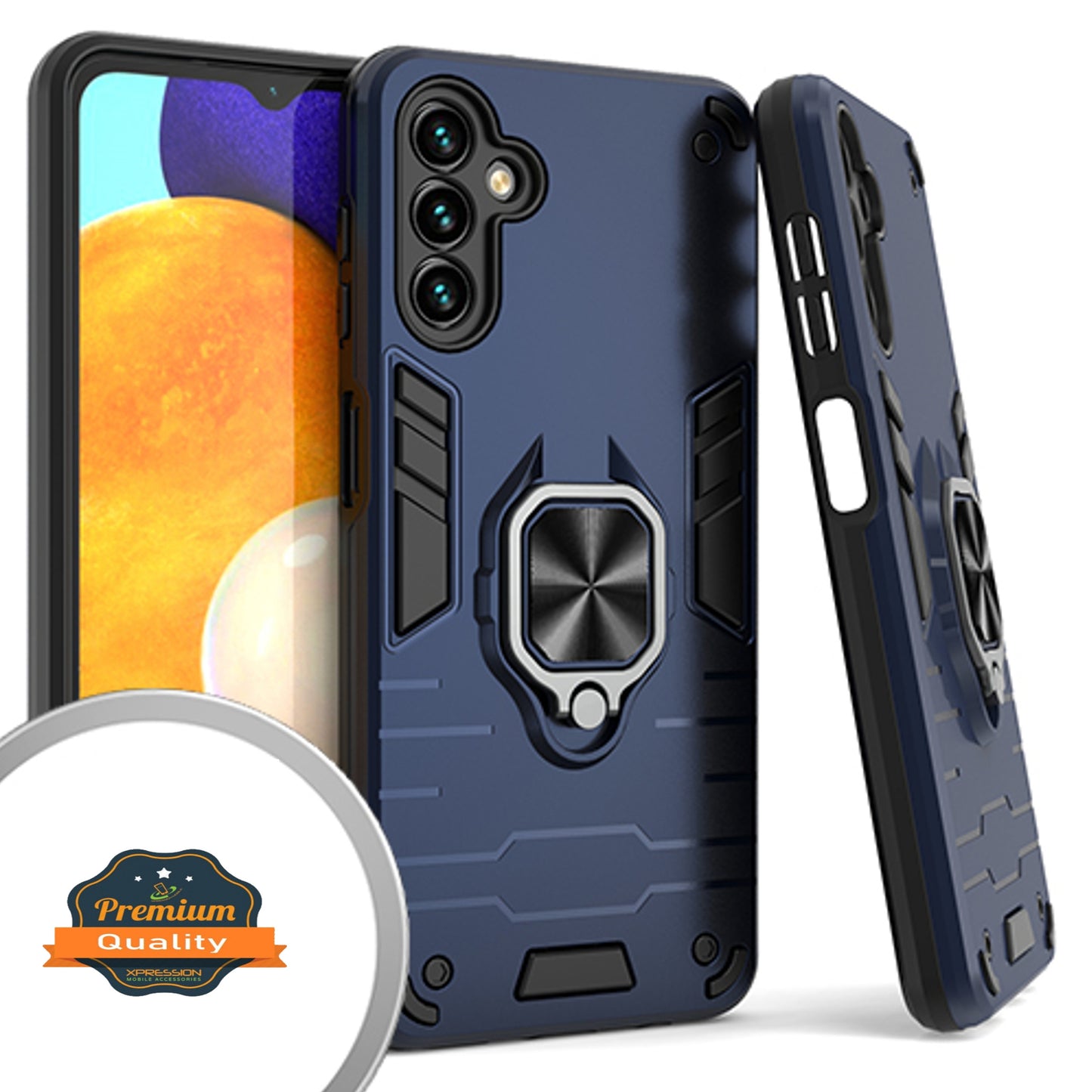 For Samsung Galaxy A13 5G Military Grade Protection Heavy Duty Armor Shockproof with 360 Ring Kickstand Stand Holder Phone Case Cover