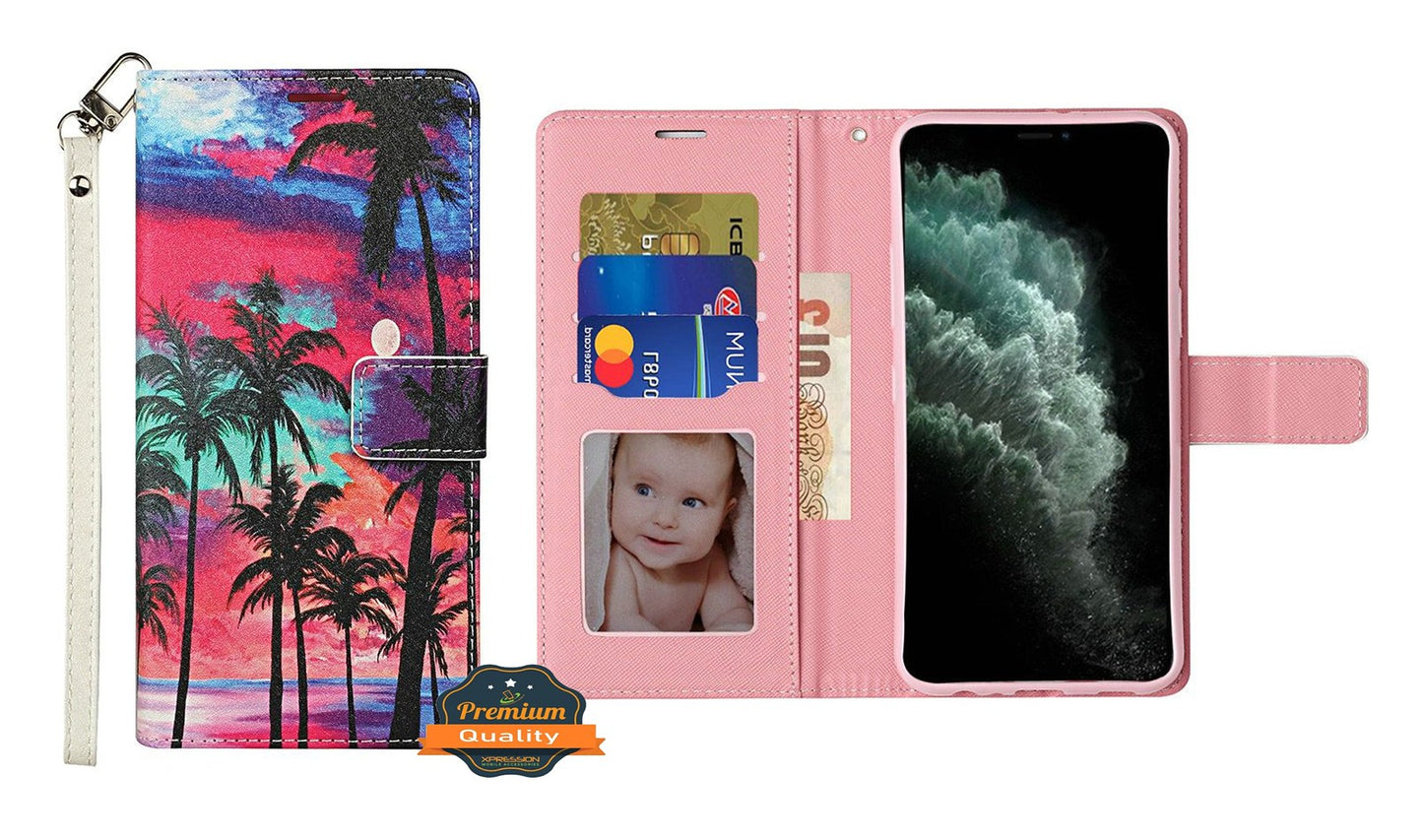 For Samsung Galaxy A02S Wallet Case PU Leather Design Pattern with Credit Card Slot Strap, Stand Magnetic Folio Pouch Phone Case Cover
