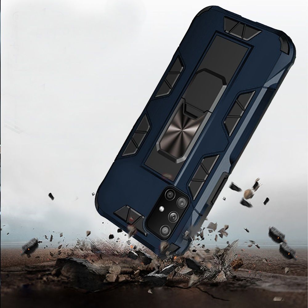 For Samsung Galaxy A71 5G Hybrid Cases with Built-in Slide Kickstand Stand Holder Full Body Heavy Duty Rugged Military Grade Phone Case Cover