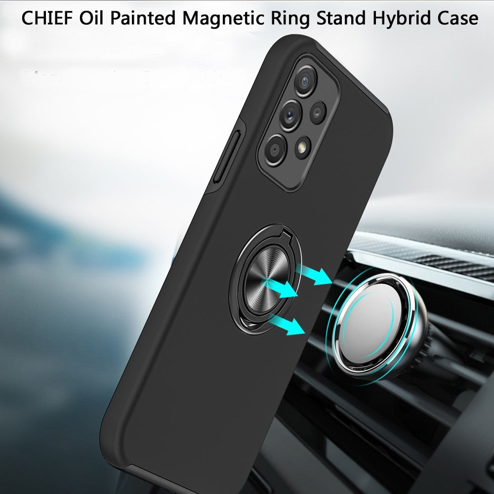 For Motorola Edge+ 2022 /Edge Plus Hybrid 360 Degree Rotatable Metal Invisible Ring Stand Holder Shockproof Slim Phone Case Cover