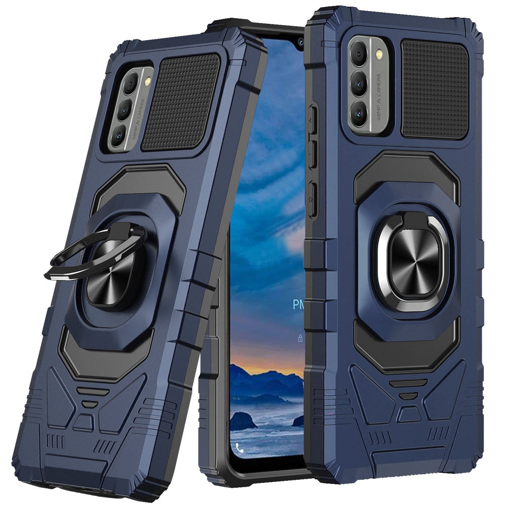 For Nokia G400 5G Tough Hybrid 2in1 Dual Layer with Rotate Magnetic Ring Stand Holder Kickstand, Rugged Shockproof Phone Case Cover
