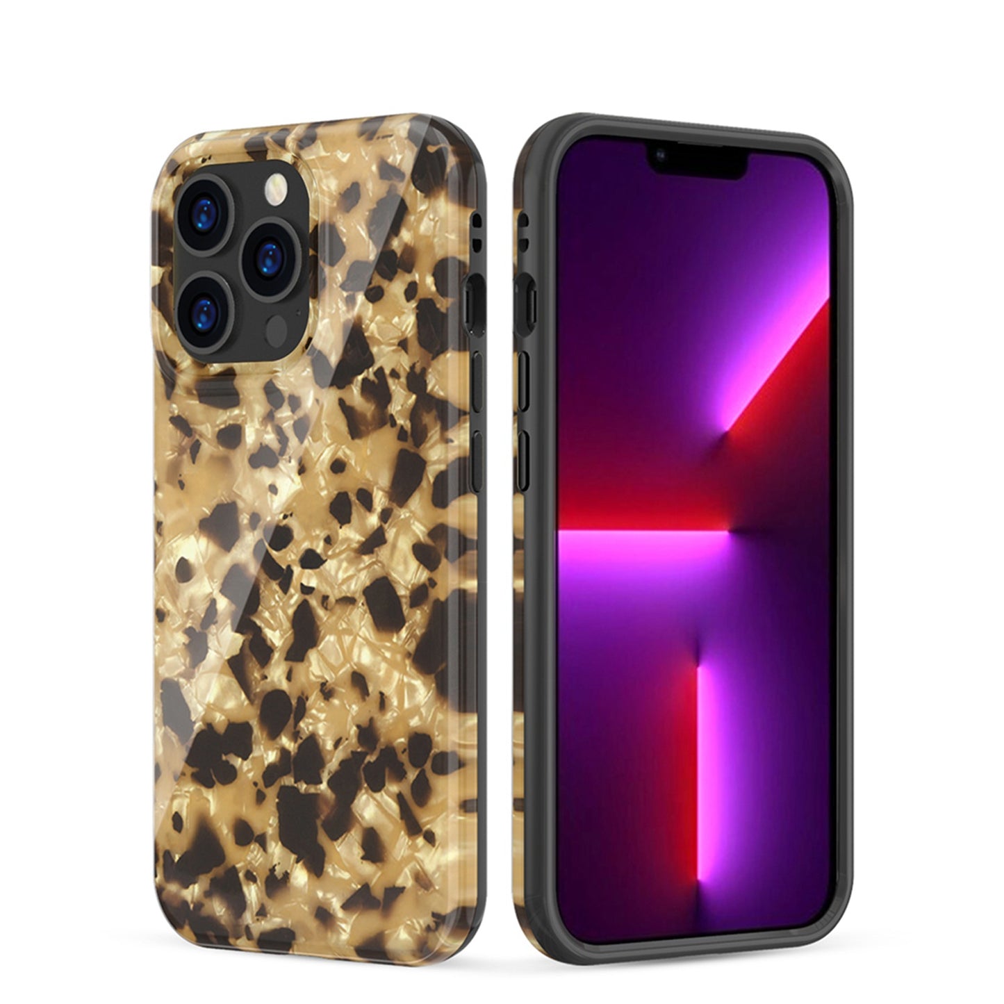 For Apple iPhone 13 Pro Max (6.7") Pattern Stylish Fashion Design Hybrid Rubber TPU Hard PC Shockproof Slim Phone Case Cover