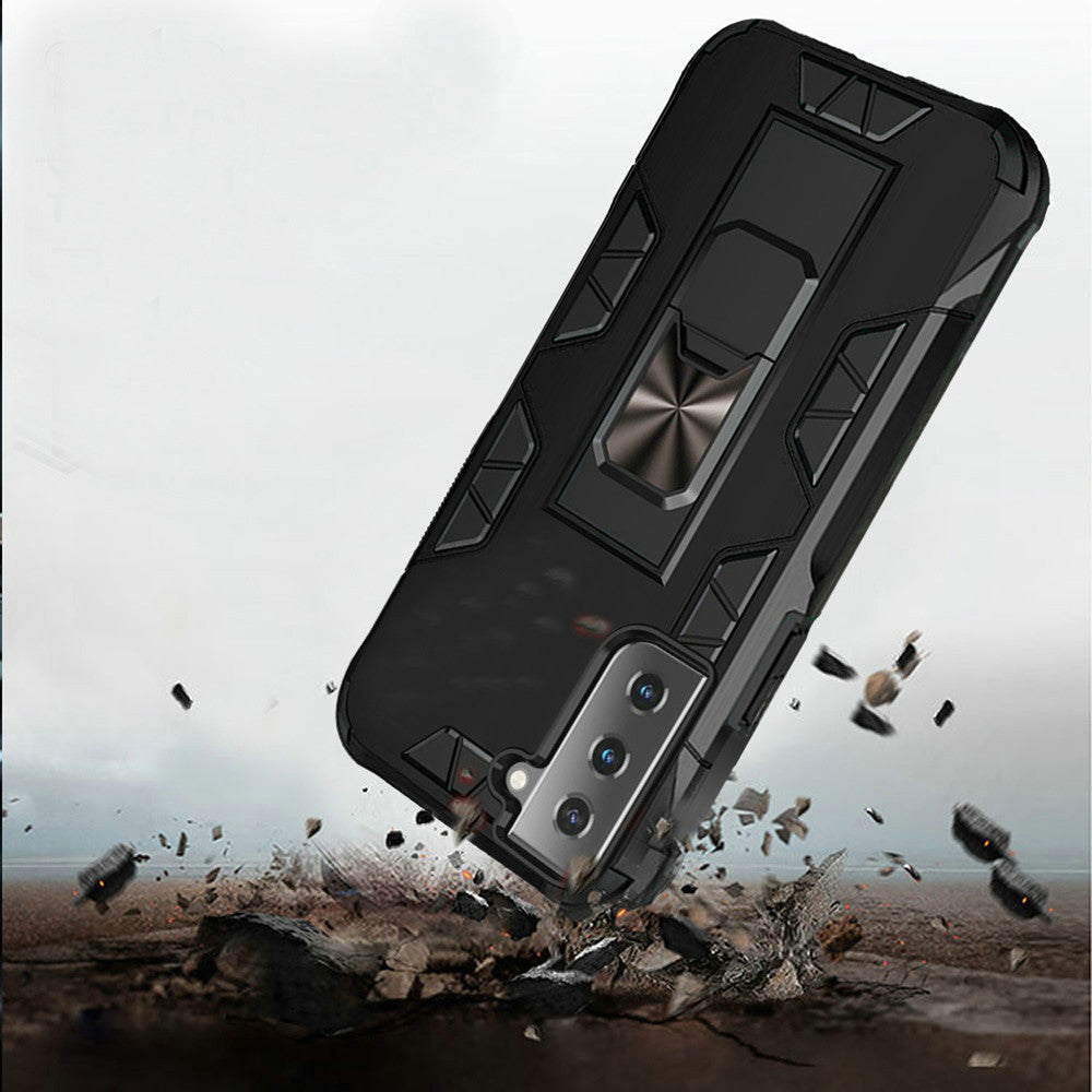 For Samsung Galaxy A02S Hybrid Magnetic Slide Ring Stand fit Car Mount Grip Holder Full Body Heavy Duty Rugged Military Grade Phone Case Cover