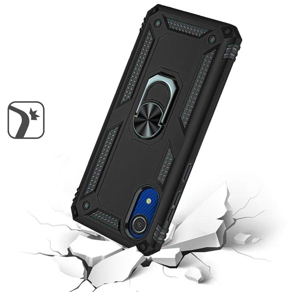 For Samsung A03 Core Hybrid Durable Dual Layer with 360° Rotatable Ring Stand Holder Kickstand Fit Magnetic Car Mount Phone Case Cover