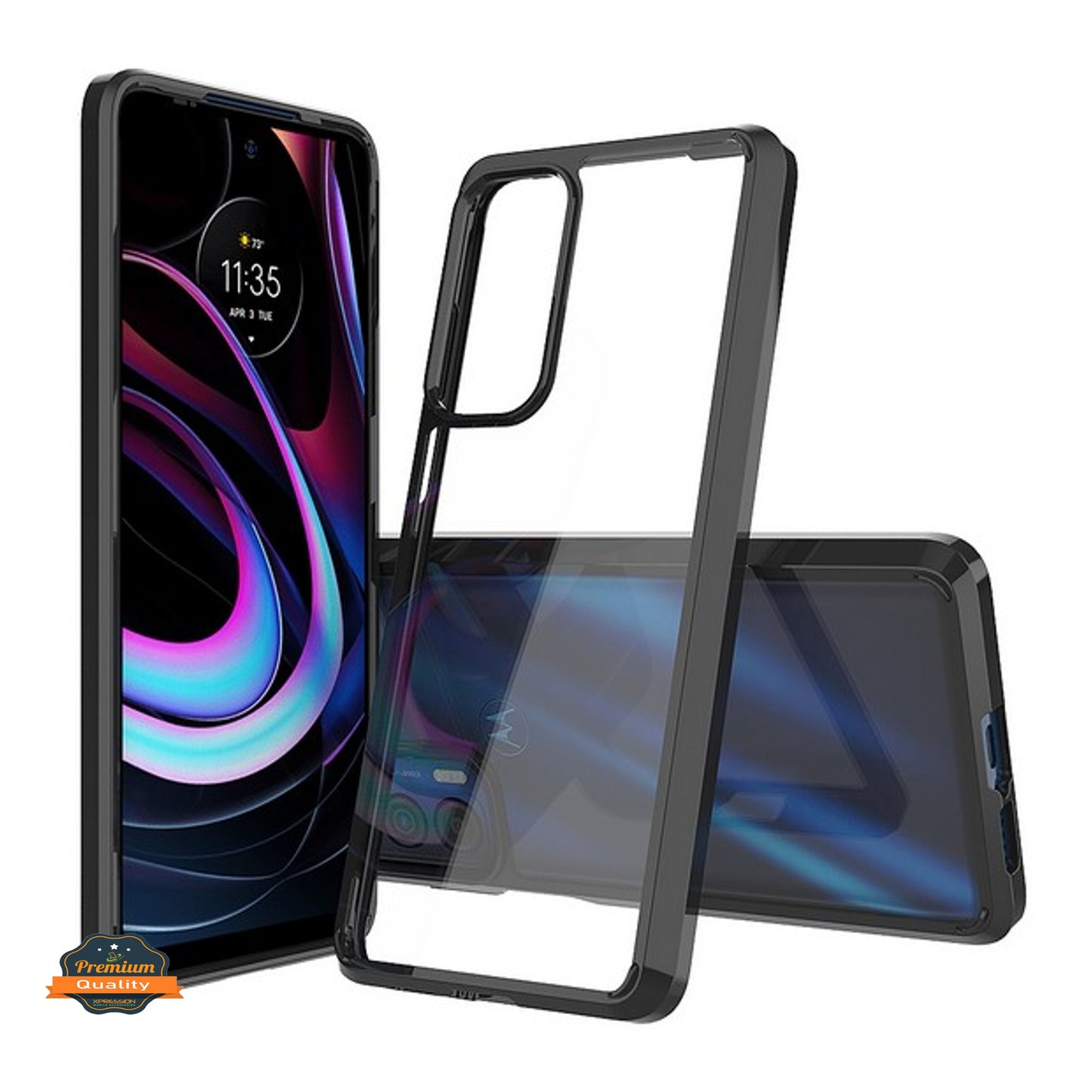 For Samsung Galaxy A52 5G Crystal HD Clear Back Panel + TPU Bumper Frame Hybrid Thin Slim Hard Shockproof Defender Phone Case Cover